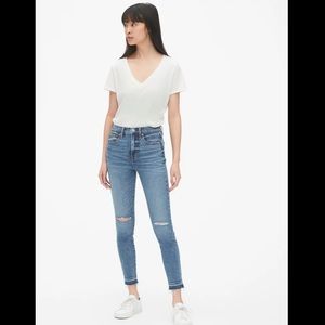GAP High Rise Skinny Ankle Jeans Size 27 Petite